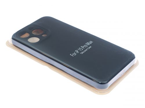 Чехол-накладка для iPhone 15 Pro Max VEGLAS SILICONE CASE Защита камеры (18) черный - фото фото 2