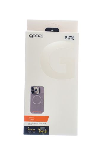 Чехол-накладка для iPhone 15 Pro GEAR4 TPU поддержка MagSafe коробка серый оптом, в розницу Центр Компаньон фото 4