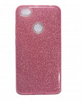 Чехол-накладка для XIAOMI Redmi Note 5A Prime JZZS Shinny 3в1 TPU розовая - фото