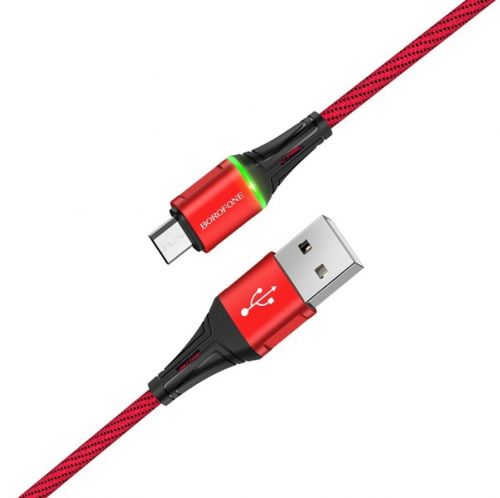Кабель USB-Micro USB BOROFONE BU25 Glory 2.4A 1,2м красный - оптовая продажа Кабель USB-Micro USB BOROFONE BU25 Glory 2.4A 1,2м красный - фото