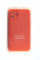 Чехол-накладка для iPhone 11 Pro SILICONE CASE Защита камеры коралловый (27) - фото