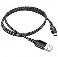 Кабель USB-Micro USB BOROFONE BX54 Ultra bright 2.4A 1м черный - фото