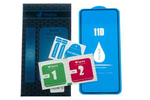 Защитное стекло для XIAOMI Redmi 10/Note 11 11D FULL GLUE VEGLAS BLUE коробка черный оптом, в розницу Центр Компаньон фото 2