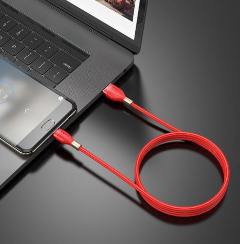 Кабель USB-Micro USB HOCO U79 Admirabie 2.4A 1.0м красный оптом, в розницу Центр Компаньон фото 3