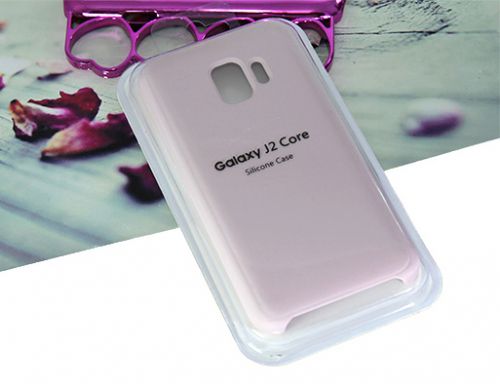 Чехол-накладка для Samsung J260 J2 CORE SILICONE CASE светло-розовый - фото