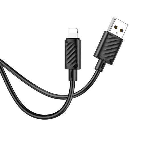 Кабель USB Lightning 8Pin HOCO X88 Gratified 2.4A 1.0м черный оптом, в розницу Центр Компаньон фото 3
