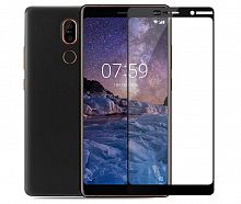 Купить Защитное стекло для NOKIA 7.1 FULL GLUE пакет черный оптом, в розницу в ОРЦ Компаньон