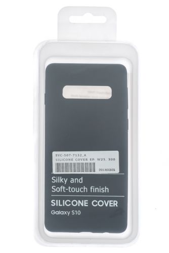 Чехол-накладка для Samsung G973F S10 SILICONE CASE OP закрытый черный (3) оптом, в розницу Центр Компаньон фото 4