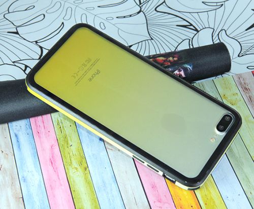 Чехол-накладка для iPhone 7/8 Plus GRADIENT TPU+Glass желтый  оптом, в розницу Центр Компаньон фото 2