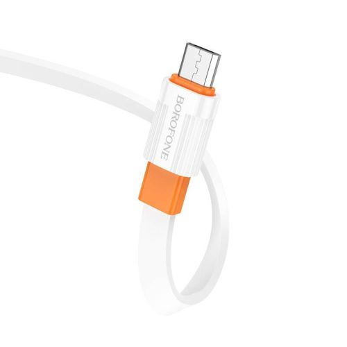Кабель USB-Micro USB BOROFONE BX89 Union 2.4A 1м бело-оранжевый оптом, в розницу Центр Компаньон фото 2