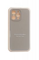 Чехол-накладка для iPhone 14 Pro Max SILICONE CASE Защита камеры кремовый (11) - фото