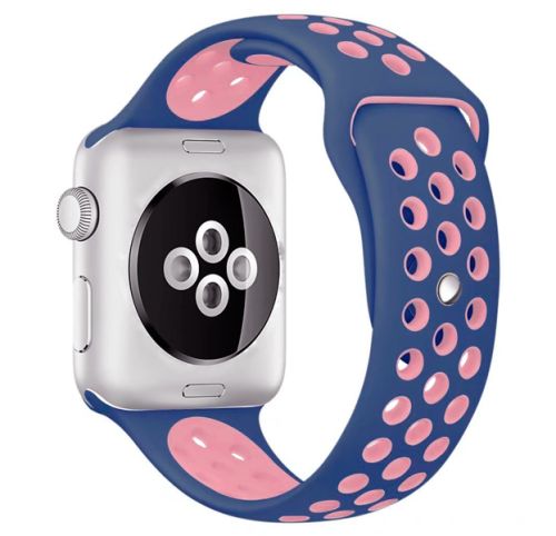 Ремешок для Apple Watch Sport Отверстия 38/40/41mm сине-розовый оптом, в розницу Центр Компаньон фото 5