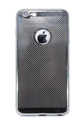 Чехол-накладка для iPhone 6/6S Plus  C-CASE РАМКА перфор TPU серебро оптом, в розницу Центр Компаньон фото 3