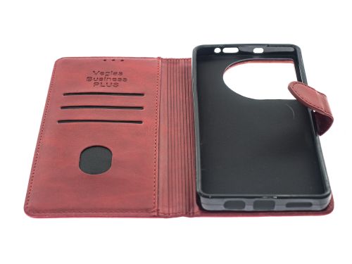 Чехол-книжка для Tecno Camon 30 VEGLAS BUSINESS PLUS красный - оптовая продажа фото 3 Чехол-книжка для Tecno Camon 30 VEGLAS BUSINESS PLUS красный - фото фото 3