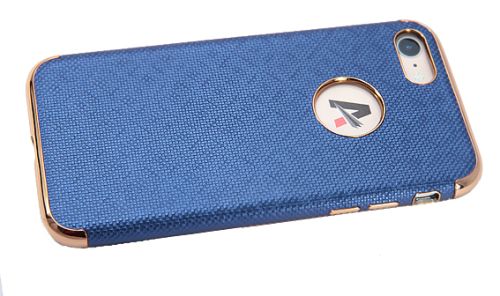 Чехол-накладка для iPhone 7/8/SE  ANYLAND TPU+Кожа Фактура синий оптом, в розницу Центр Компаньон фото 3