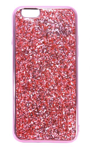 Чехол-накладка для iPhone 6/6S Plus  YOUNICOU Блестки мелкие PC+TPU розовый - фото