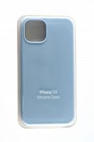 Чехол-накладка для iPhone 13 SILICONE CASE закрытый сиренево-голубой (5) - фото