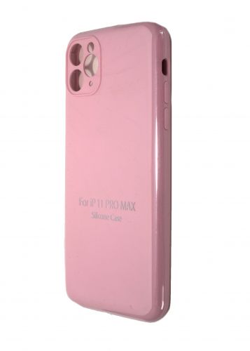 Чехол-накладка для iPhone 11 Pro Max VEGLAS SILICONE CASE Защита камеры розовый (6) - фото