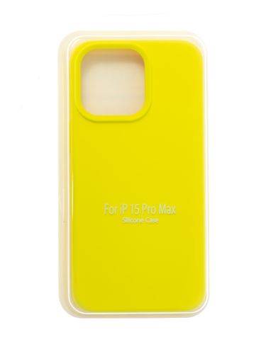 Чехол-накладка для iPhone 15 Pro Max VEGLAS SILICONE CASE NL закрытый лимонный (37) оптом, в розницу Центр Компаньон