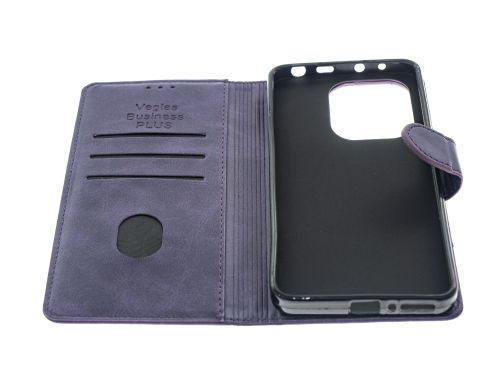 Чехол-книжка для XIAOMI Redmi Note 13 4G VEGLAS BUSINESS PLUS фиолетовый - фото фото 3