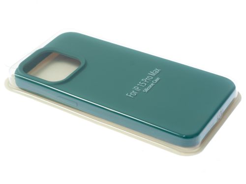 Чехол-накладка для iPhone 15 Pro Max SILICONE CASE закрытый хвойно-зеленый (58) - фото фото 2