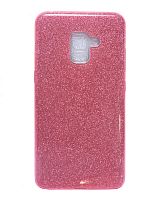 Чехол-накладка для Samsung A730F A8 plus JZZS Shinny 3в1 TPU розовая - фото