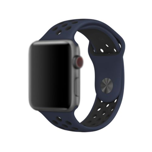 Ремешок для Apple Watch Sport Отверстия 42/44mm сине-черный оптом, в розницу Центр Компаньон фото 2