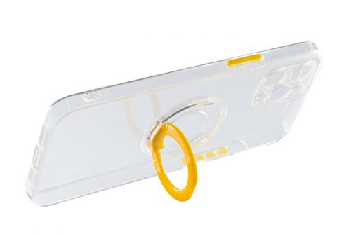 Чехол-накладка для iPhone 12 Pro NEW RING TPU желтый - фото