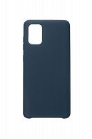 Чехол-накладка для Samsung A715F A71 SILICONE CASE OP темно-синий (8) - фото