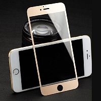 Защитное стекло для iPhone 7/8/SE 3D пакет золото - фото