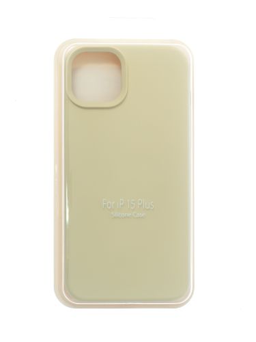 Чехол-накладка для iPhone 15 Plus SILICONE CASE закрытый кремовый (11) оптом, в розницу Центр Компаньон