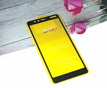 Защитное стекло для NOKIA 5.1 FULL GLUE (желтая основа) пакет черный - фото