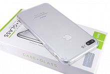 Купить Чехол-накладка для iPhone 7/8 Plus HOCO LIGHT TPU белая + стекло черное оптом, в розницу в ОРЦ Компаньон