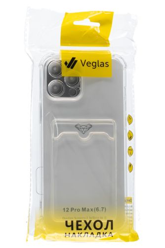 Чехол-накладка для iPhone 12 Pro Max VEGLAS Air Pocket прозрачный оптом, в розницу Центр Компаньон фото 4