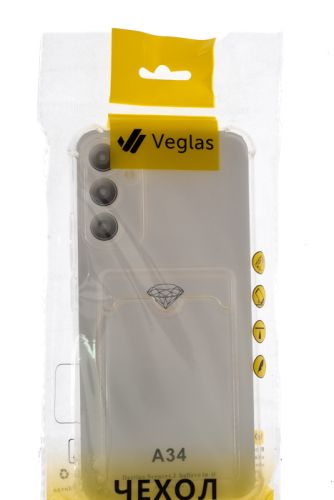 Чехол-накладка для Samsung A346E A34 VEGLAS Air Pocket прозрачный оптом, в розницу Центр Компаньон фото 4