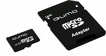 Карта памяти MicroSD 16 Gb Класс 10 QUMO адаптер - фото