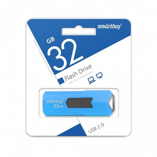 USB флэш карта 32 Gb USB 2.0 Smart Buy Stream синий оптом, в розницу Центр Компаньон фото 2