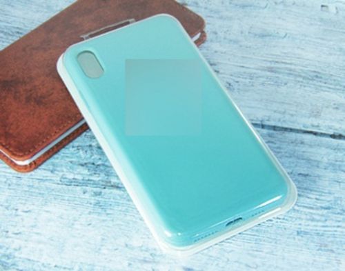 Чехол-накладка для iPhone XS Max SILICONE CASE закрытый бирюзовый (21) - фото