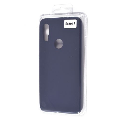 Чехол-накладка для XIAOMI Redmi 7 VEGLAS SILICONE CASE закрытый темно-синий (8) - фото