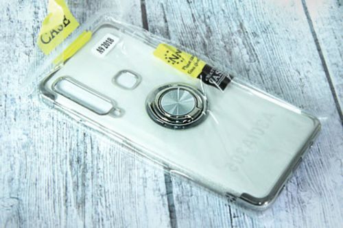 Чехол-накладка для Samsung A920F A9 2018 ELECTROPLATED TPU КОЛЬЦО серебро - фото фото 2