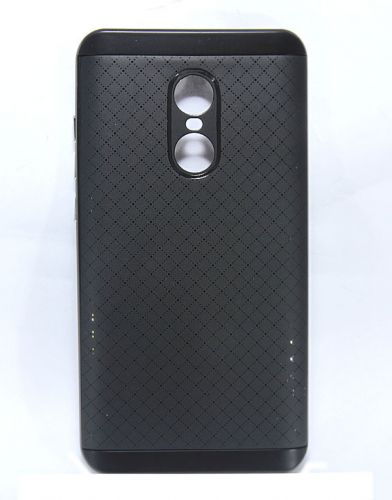 Чехол-накладка для XIAOMI Redmi Note 4/4X GRID CASE TPU+PC черный - фото