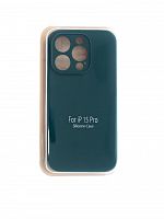 Чехол-накладка для iPhone 15 Pro VEGLAS SILICONE CASE Защита камеры хвойно-зеленый (58) - фото