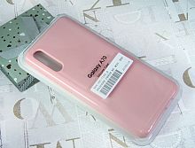 Чехол-накладка для Samsung A705 A70 SILICONE CASE закрытый светло-розовый - фото