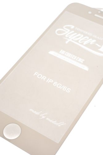 Защитное стекло для iPhone 6/6S Mietubl Super-D коробка белый - фото фото 2