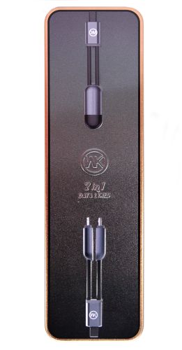 Кабель USB 2в1 MicroUSB-Lightning 8Pin WK черный оптом, в розницу Центр Компаньон фото 2