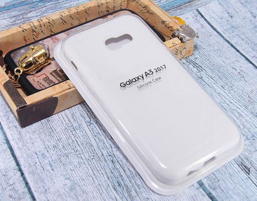 Чехол-накладка для Samsung A320F A3 SILICONE CASE закрытый белый - оптовая продажа Чехол-накладка для Samsung A320F A3 SILICONE CASE закрытый белый - фото