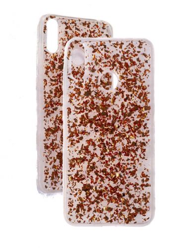 Чехол-накладка для HUAWEI Honor 8C GLITTER TPU бронзовый - фото