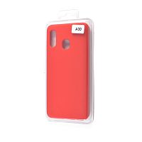 Купить Чехол-накладка для Samsung A305F A30/A205F A20 VEGLAS SILICONE CASE закрытый красный (1) оптом, в розницу в ОРЦ Компаньон