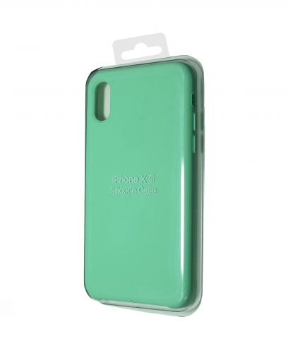 Чехол-накладка для iPhone X/XS SILICONE CASE ментоловый (50) - фото