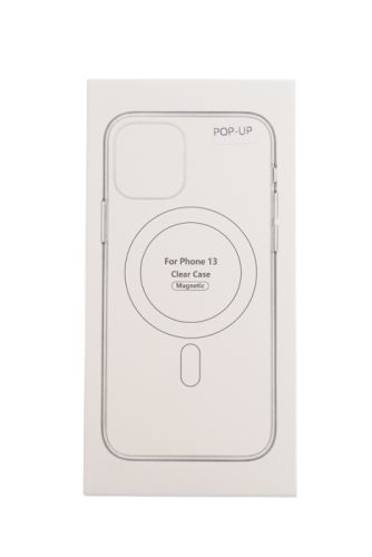 Чехол-накладка для iPhone 13 Clear TPU поддержка MagSafe Pop-up window прозрачный коробка оптом, в розницу Центр Компаньон фото 3